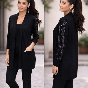 NWT womens rhinestone studded sweater, Size M